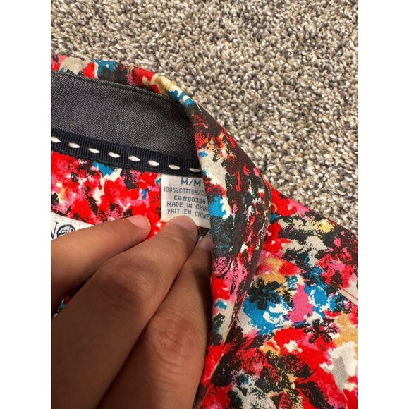 John Lennon Multicolored Button Up Long Sleeve Shirt Medium EUC - Picture 6 of 6